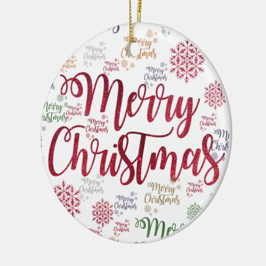 Ornament kerstcirkel, vrolijk kerstfeest (Links)
