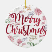 Ornament kerstcirkel, vrolijk kerstfeest (Achterkant)