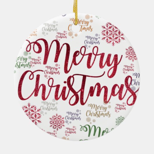 Ornament kerstcirkel, vrolijk kerstfeest (Achterkant)