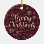 Ornament kerstcirkel, vrolijk kerstfeest (Voorkant)