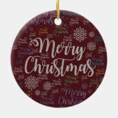 Ornament kerstcirkel, vrolijk kerstfeest (Achterkant)