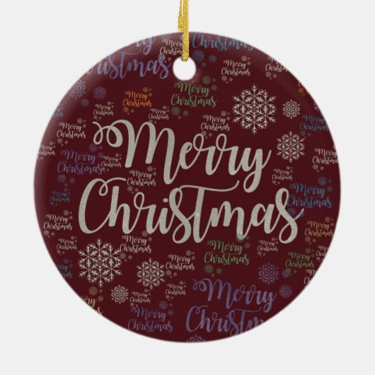 Ornament kerstcirkel, vrolijk kerstfeest (Achterkant)