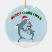 Ornament kerstdolfijnen (dubbelzijdig) (Achterkant)