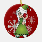 Ornament kerstemo Girl (Voorkant)