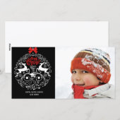  Ornament kerstfotokaart Feestdagenkaart (Voorkant / Achterkant)