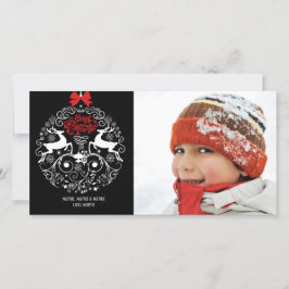  Ornament kerstfotokaart Feestdagenkaart