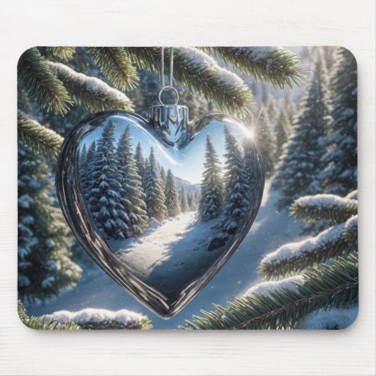 Ornament kersthart muismat (Voorkant)