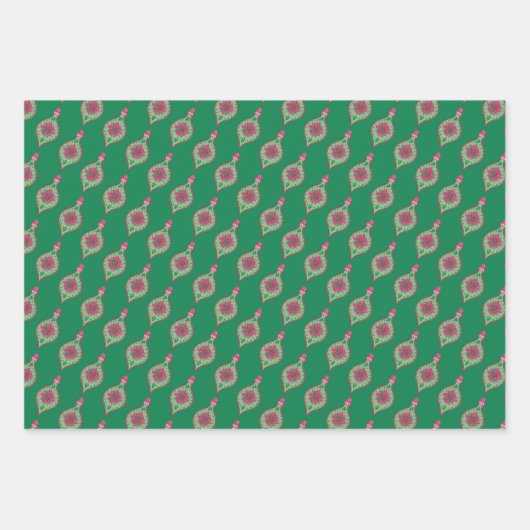 Ornament kerstinpakpapier inpakpapier vel (Voorkant 2)