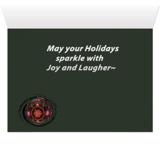 Ornament kerstKaart (Binenzijde Horizontaal (Onderkant))