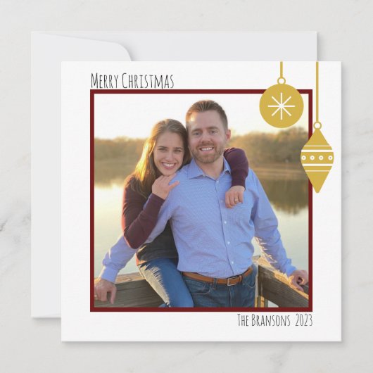 Ornament kerstKaart (Voorkant)