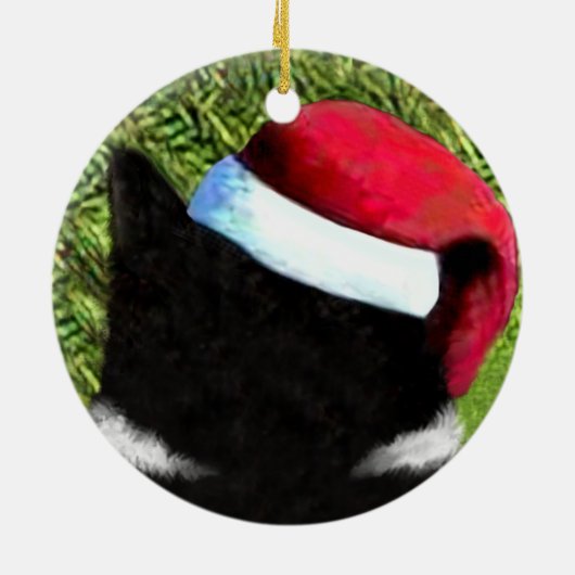 Ornament kerstkerstkerstkerstkerstSanta Hat Border (Achterkant)