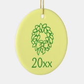 Ornament - Kerstkrans en slee (Rechts)