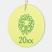Ornament - Kerstkrans en slee (Links)
