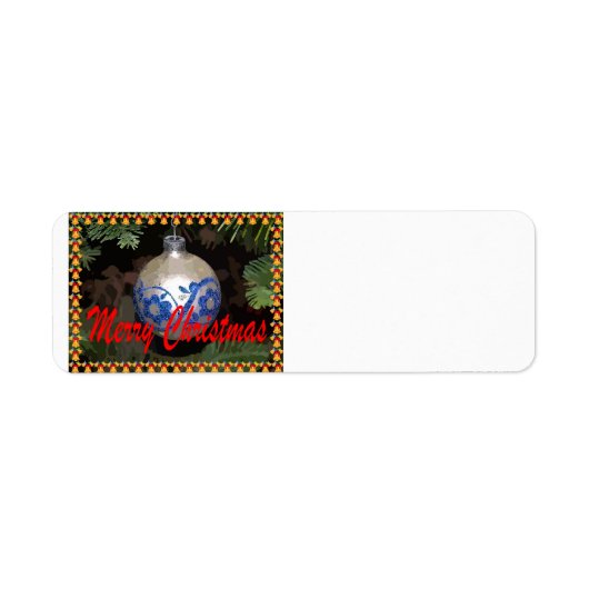 Ornament kerstlabel etiket (Voorkant)