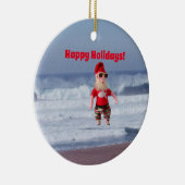 Ornament - Kerstman in het Surf (Rechts)