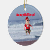 Ornament - Kerstman in het Surf (Links)