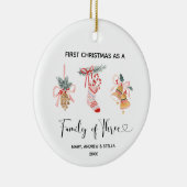 Ornament Kerstmis als een gezin van drie jaar (Rechts)