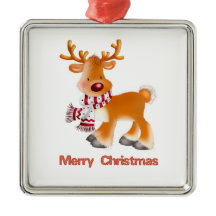 Ornament | Kerstmis | rendieren | Vrolijk kerstfee