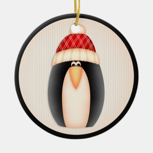 Ornament kerstpinguïn d12 (Voorkant)