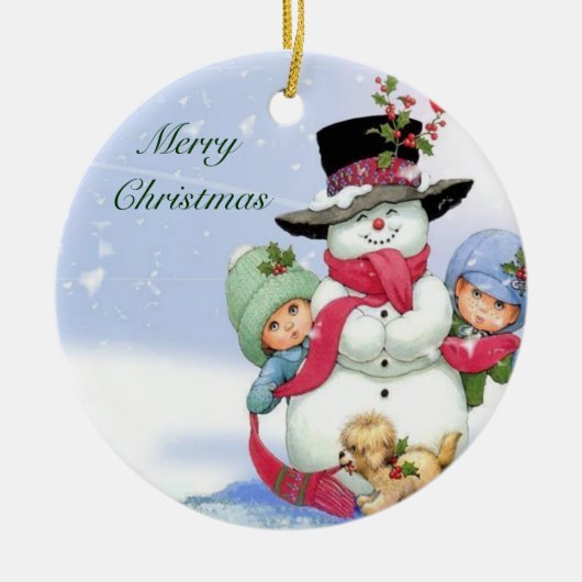 Ornament: kerstversiering keramisch ornament (Voorkant)