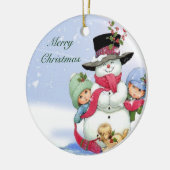 Ornament: kerstversiering keramisch ornament (Links)