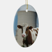 Ornament koe en kerncentrale koeltoren (Rechts)