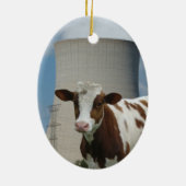 Ornament koe en kerncentrale koeltoren (Achterkant)