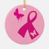 Ornament: Koolstof met kerstversiering met vlinder Keramisch Ornament (Voorkant)