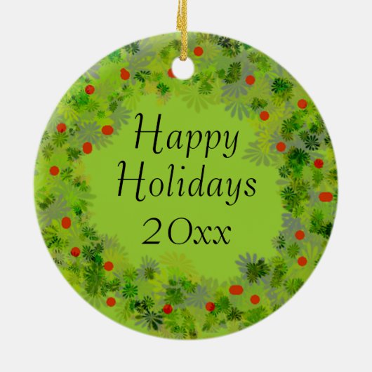 Ornament - Krans met Santa Mouse (Achterkant)