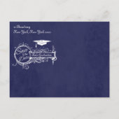 Ornament & Krijt Afstuderen Save The Date Aankondigingskaart (Achterkant)