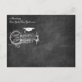  Ornament & Krijt Afstuderen Save The Date Aankondigingskaart (Achterkant)