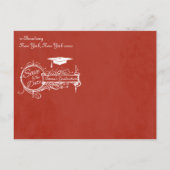 Ornament & Krijt Afstuderen Save The Date Aankondigingskaart (Achterkant)