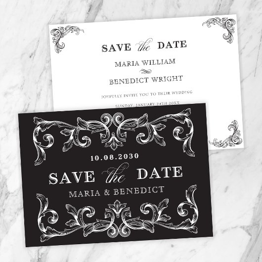 ornament kunst bruiloft save the date