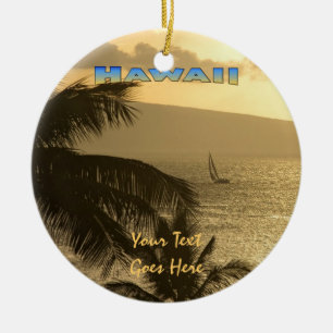 Ornament: Lahaina Sunset #1 (Circle) Keramisch Ornament