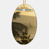 Ornament: Lahaina Sunset #1 (Ovaal) Keramisch Ornament (Links)