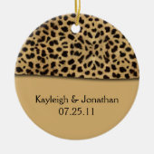 Ornament Leopard Print Wedding Date Keepslag (Voorkant)