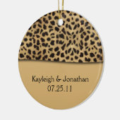 Ornament Leopard Print Wedding Date Keepslag (Links)