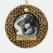 Ornament Leopard Print Wedding Keepslag (Voorkant)