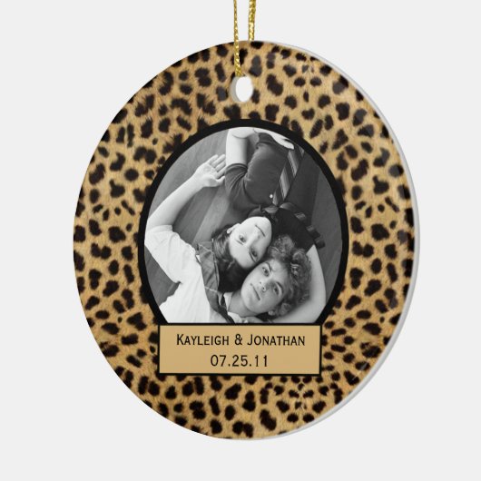 Ornament Leopard Print Wedding Keepslag (Links)