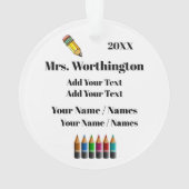 Ornament leraar - Zie achterzijde (achterkant)