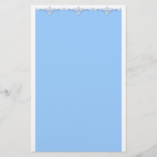 ornament lichtblauw briefpapier (Voorkant)