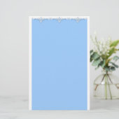 ornament lichtblauw briefpapier (Staand voorkant)