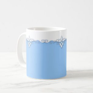  ornament lichtblauw koffiemok
