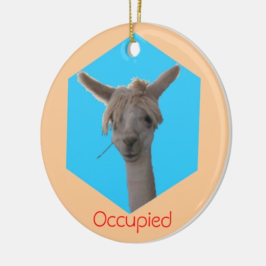Ornament - Llama Occupied hanger (Links)