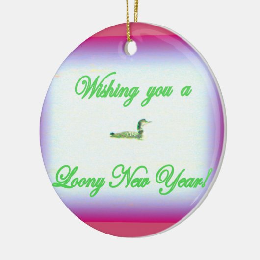 ornament " loony new year / merry kerst " (Links)
