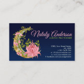 Ornament Lotus Floral Moon Visitekaartje (Voorkant)