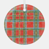 ORNAMENT MAC BAIN TARTAN Glass Circle (Voorkant)