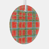 ORNAMENT MAC BAIN TARTAN Glass Circle (Voorkant Rechts)