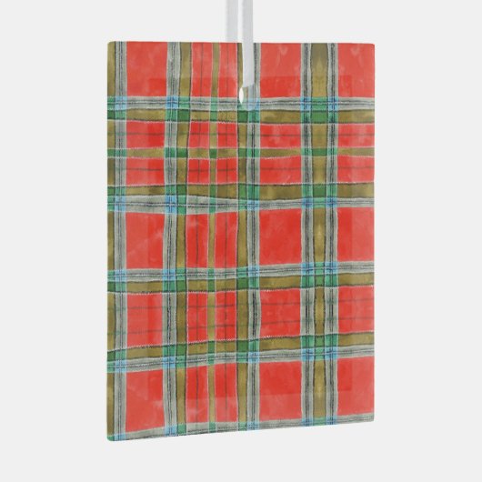 ORNAMENT MAC BAIN TARTAN Glass Square (Voorkant Rechts)