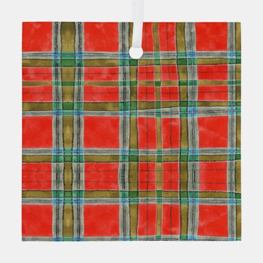 ORNAMENT MAC BAIN TARTAN Glass Square (Achterkant)